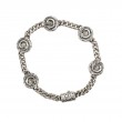 Sterling Silver Oxidized Small Dragon Coin Bracelet-1