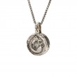 Sterling Silver Oxidized Large Dragon Spirit Coin Pendant-1