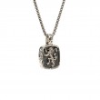 Sterling Silver Oxidized Small Lion Rampant Pendant-1