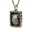 Sterling Silver Oxidized Large Wolf Pendant-1