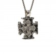 Sterling Silver Oxidized Biker Cross Medium pendant-1