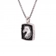 Sterling Silver Oxidized Medium Horse Pendant-1