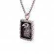 Sterling Silver Oxidized Black CZ Medium Raven Pendant-1