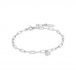 Silver Chunky Chain Padlock Bracelet -1