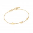 Gold Twisted Wave Chain Bracelet-1