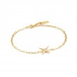 Gold Spike Chain Bracelet-1