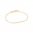 14KT GOLD SOLID BAR BRACELET-1