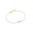 14KT GOLD PEARL AND WHITE SAPPHIRE RADIANCE BRACELET-1