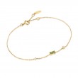 14KT Gold White Sapphire Bracelet-1