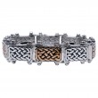 Sterling Silver Oxidized Bronze Celtic Knotwork Bracelet-1