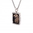 Sterling Silver Oxidized Bronze Medium Raven Pendant-1