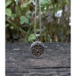 Sterling Silver Oxidized Bronze Path of Life Reversible Pendant-3