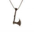 Sterling Silver Oxidized Bronze Viking Warrior Axe Pendant-1