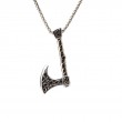 Sterling Silver Oxidized Bronze Viking Warrior Axe Pendant-3