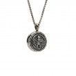 Sterling Silver Oxidized Bronze Reversible Coin Pendant-3