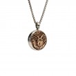 Sterling Silver Oxidized Bronze Cernonnos Reversible Coin Pendant-1