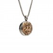 Sterling Silver Oxidized Bronze Reversible Coin Pendant-1