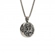 Sterling Silver Oxidized Bronze Reversible Coin Pendant-3