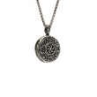 Sterling Silver Oxidized Bronze Reversible Coin Pendant-3