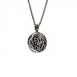 Sterling Silver Oxidized Bronze Solar Horse Reversible Coin Pendant-3