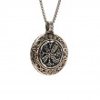 Sterling Silver Oxidized Bronze Reversible Spinner Pendant-1