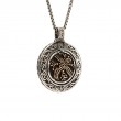 Sterling Silver Oxidized Bronze Reversible Spinner Pendant-7