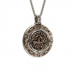 Sterling Silver Oxidized Bronze Reversible Spinner Pendant-5