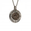 Sterling Silver Oxidized Bronze Reversible Spinner Pendant-7