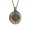 Sterling Silver Oxidized Bronze Reversible Spinner Pendant-1