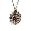 Sterling Silver Oxidized Bronze Reversible Spinner Pendant-3