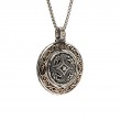 Sterling Silver Oxidized Bronze Reversible Spinner Pendant-7