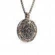 Sterling Silver Oxidized Bronze Reversible Spinner Pendant-9