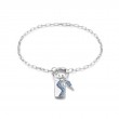 Silver Ocean Wave Charm Bracelet-1