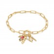 Gold Good Fortune Charm Bracelet-1