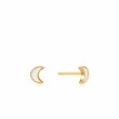 Moon Gold Stud Earrings-1