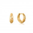 GOLD STARRY KYOTO OPAL HUGGIE HOOP EARRINGS-1