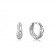 SILVER STARRY KYOTO OPAL HUGGIE HOOP EARRINGS-1