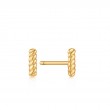 GOLD ROPE BAR STUD EARRINGS-1