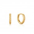 GOLD ROPE HUGGIE HOOP EARRINGS-1