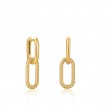 GOLD ROPE OVAL DROP EARRINGS-1