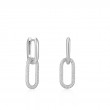 SILVER ROPE OVAL DROP EARRINGS-1