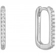 Glam Oval Hoop Earrings-1