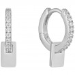 Glam Pendant Huggie Hoop Earrings-1