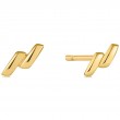 Smooth Twist Huggie Hoop Earrings-1