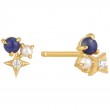 Lapis Star Stud Earrings-1