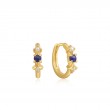 Lapis Star Huggie Hoop Earrings-1