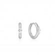 SPARKLE EMBLEM HUGGIE HOOP EARRINGS-1