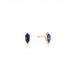 LAPIS EMBLEM STUD EARRINGS-1