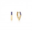 LAPIS ANGULAR HOOP EARRINGS-1