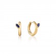 LAPIS EMBLEM HUGGIE HOOP EARRINGS-1